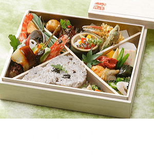 季節弁当1段 桐箱入り 4,630円（税込 5,000円）